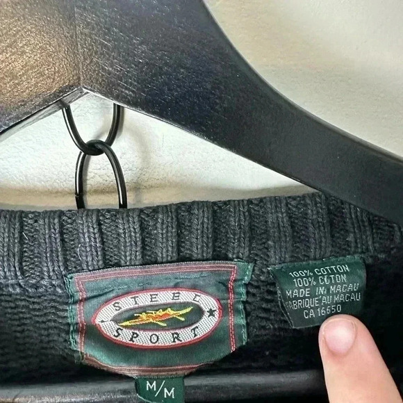 Vintage Steel  Sport Abstract Patterned Sweater Medium - Picture 3 of 5